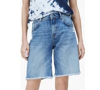Pepe Jeans Purple Denim Bermuda Shorts for Women W26