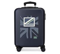 Pepe Jeans Tom Cabin Suitcase Blue 38 x 55 x 20 cm Hard ABS Side Combination Lock 35 L 2.7 kg 4 Wheels Hand Luggage, Blue, One Size, Cabin Suitcase