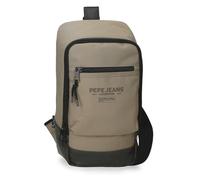 Pepe Jeans Waltford Cross Body Bag Beige 18x35x9cm Polyester with Faux Leather Details by Joumma Bags
