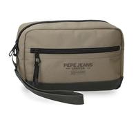 Pepe Jeans Waltford Handbag Beige 24.5x15x6cm Polyester with Faux Leather Details by Joumma Bags
