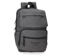 Pepe Jeans Waltford Laptop Backpack 13.3 Inch Grey 25x37x10cm Faux Leather and Polyester by Joumma Bags