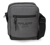 Pepe Jeans Waltford Shoulder Bag Medium Grey 17x22x6cm Faux Leather and Polyester by Joumma Bags