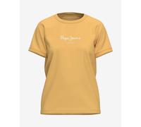 Pepe Jeans Wendy Short Sleeve T-Shirt Yellow White Women - XS
