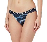 Pepe Jeans Women's Camo Thong Bikini Style Underwear, Blue (Navy), S