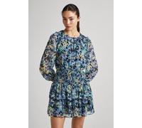 Pepe Jeans Women's Coral Printed Dress Multi in Blue | Size: Small Pepe Jeans Blue S