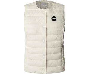 Pepe Jeans Women's Jane Vest Jacket, White(Mousse White), S