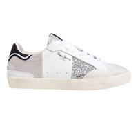 Pepe Jeans Women's Lane Silver W Sneak, Grey(Silver), 6