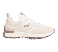 Pepe Jeans Women's Lucky Knit Sneak, White(Mousse White), 8 UK