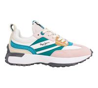 Pepe Jeans for woman. PLS60038 Lucky mains multicoloured leather trainers (38), Flat, Suede, Laces, Casual, Multicolor