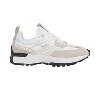 Pepe Jeans for woman. PLS60005 Lucky Print Leather Sneakers white (41), 1 to 3 cm, Laces, Casual