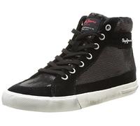 Pepe Jeans Womens Macclain Sequins Lace-Up Flats PLS30079 Black 8 UK, 41 EU