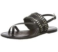 Pepe Jeans Women's March Studs Peeptoe Sandals, Black 999, 3.5 UK