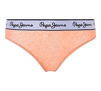 Pepe Jeans Women's Mesh Thong Bikini Style Underwear, Orange (Peach), XL