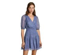 Pepe Jeans Women's Nikki Dress, Blue (French Blue), L