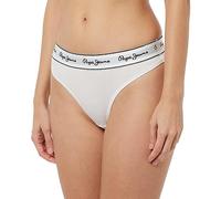 Pepe Jeans Women's Pepe Thong Bikini Style Underwear, White (White), S