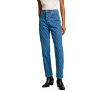 Pepe Jeans Women's Straight Jeans Uhw Diamond, Blue (Denim), 33W x 30L