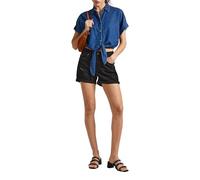 Pepe Jeans Women's Straight Short Hw, Black (Denim-XG8), 31W