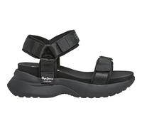 Pepe Jeans Women's Venus Block Sandal, Black (Black), 4