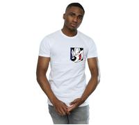 Pepe Le Pew Face Faux Pocket T-Shirt Looney Tunes White XXL