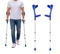 PEPE Mobility Elbow Crutches for Adults, Adjustable Height, Blue (2 units)