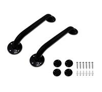 PEPE Mobility - Grab Rails for Bathroom 12" (x2 Units), Shower Handles for Elderly, Toilet Grab Handles for Disabled, Epoxy Steel, Black
