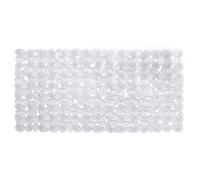 PEPE Mobility Non Slip Bath Mat for Tub, 72 x 33 cm Extra Long Shower Mat Anti Mould, Machine Washable Bathroom Bathtub Mat with Suction Cups and Drain Holes, Soft on Feet, Clear