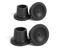 PEPE Mobility Non Slip Rubber Feet Shower Stool 28 mm (x4 units), Heavy Duty Ferrule for Chair, Grey (Black, 28 mm)
