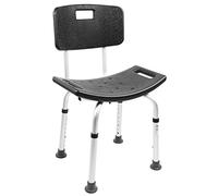 PEPE Mobility Shower Chair to Sit on in Shower, Height Adjustable with Non-Slip Tips, Removable Backrest, Tool-Free Assembly, Safety Bath Seat