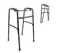 PEPE Mobility Zimmer Frame, Narrow and Foldable, Lightweight Aluminium, Elderly People, Black