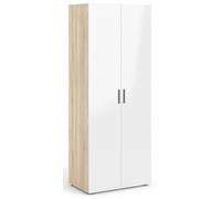 Pepe Oak Effect and White Gloss 2 Door Wardrobe