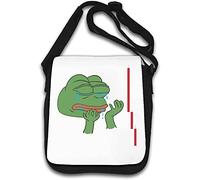 Pepe The Frog Stock Market Crash Crying Shoulder Bag White