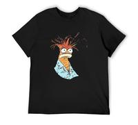 Pepe The King Prawn. T-Shirt Short Sleeve Short Sleeve Tee Funny T Shirt Mens T Shirt Black3XL