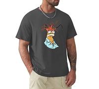 Pepe The King prawn. T-Shirt Short Sleeve Short Sleeve tee Funny t Shirt Mens t Shirt Dark Grey