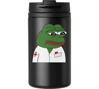 Pepe The Medical Doctor Surgeon Coffee Cup Travel Mug for Hot & Cold Drinks Double Walled Thermal Mug with Leakproof Lid Black