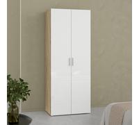 Pepe Wardrobe - 2 Door - Oak and White Gloss