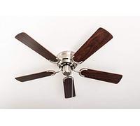 Pepeo ceiling fan Kisa Deluxe brushed nickel without light - blades rosewood / dark walnut, 105620192_OL