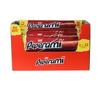 Peperami Big Bite - Hot Flavour - Hot Smoked Pork Salami Sausage - Box of 20 x 28 Grams