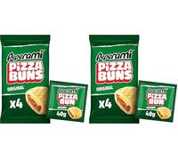 PEPERAMI Pizza Bun, 16 Pack, 8 x 160 g, Pizzasnack, Mini-Pizza To Go, for on the go, the office, and lunch break, with salami, pizzasauce, and cheese