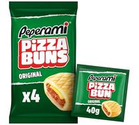 PEPERAMI Pizza Bun, 8 Pack, 8 x 160 g, Pizzasnack, Mini-Pizza To Go, for on the go, the office, and lunch break, with salami, pizzasauce, and cheese
