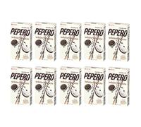 Pepero White Cookie Sticks 32g x 10 Pack - Korean Snack, Crunchy Biscuit Sticks Coated in Cookies & Cream - Delicious Treat for Sharing & Gifting