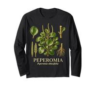 Peperomia Peperomia obtusifolia Plant Anatomy Study Long Sleeve T-Shirt