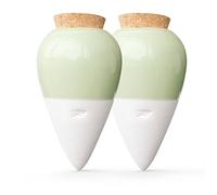 Pepin | 2X Terracotta Planters with Automatic and Eco-Friendly Watering for Indoor and Outdoor Plants | Natural Irrigation System | Autonomy of About 1 Week | OYA Green - 25cl