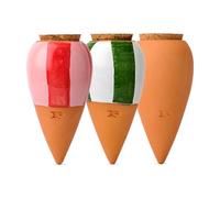 Pepin | 3 x Mini Striped Oyas | Terracotta Plant Oyas | Automatic and Ecological Watering for Indoor and Outdoor Plants | Natural Irrigation System | Mini Oyas Terracotta - 12cl