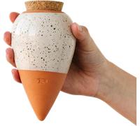 Pepin | Olla Terracotta Planting | Automatic and Ecological Watering for Indoor and Outdoor Plants | Natural Irrigation System | Autonomy of Approximately 1 Week | OYA Grained White - 25cl