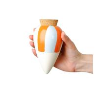 Pepin Olla Terracotta | Automatic and Environmentally Friendly Watering | Natural Autonomy Approx. 1 Week | Oya Striped Orange