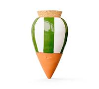 Pepin | Olla Terracotta Planting | Automatic and Ecological Watering for Indoor and Outdoor Plants | Natural Irrigation System | Autonomy of Approximately 1 Week | OYA Green and White Striped - 25cl