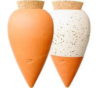 Pepin Ollas Duo - 1 terracotta olla & 1 speckled white olla