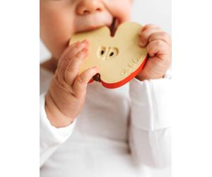 Pepita the Apple Teether, by OLI & CAROL yellow light solid