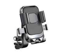 PEPKWELYCB Bicycle Phone Holder Motorbike Bicycle Phone Holder Shockproof Stable Bike Handlebar Mobile Support GPS Ebike Mount Navigation Rearview Mirror Stand Bike Phone Mount(Black)