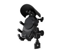 PEPKWELYCB Bicycle Phone Holder Small Helmet Rider Electric Bicycle Navigation Holder Mini Cell Phone Hat Sunshade Rainproof Mobile Umbrella Bike Phone Mount(Handlebar)